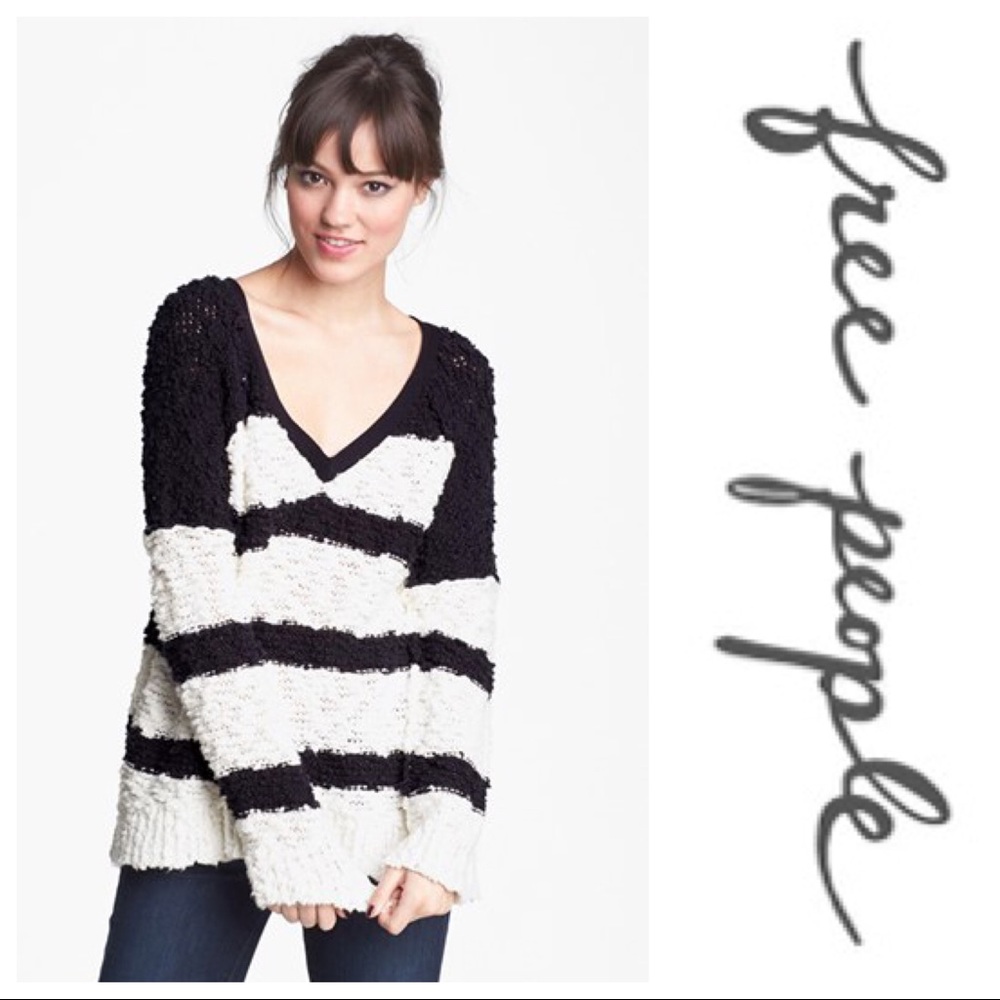 Free People Stripe Songbird Pullover - image 1